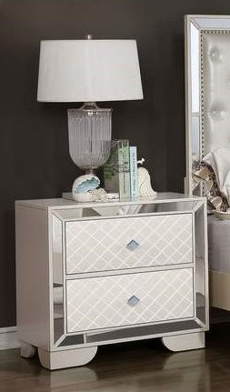 Galaxy Home Madison 2 Drawer Nightstand in Beige image