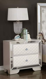 Galaxy Home Madison 2 Drawer Nightstand in Beige image