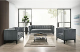 Elements International Calais Sofa in Light Grey