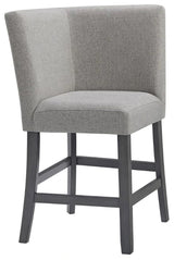 Elements International Seneca Counter Height Dining Corner Bench with Back in Grey image
