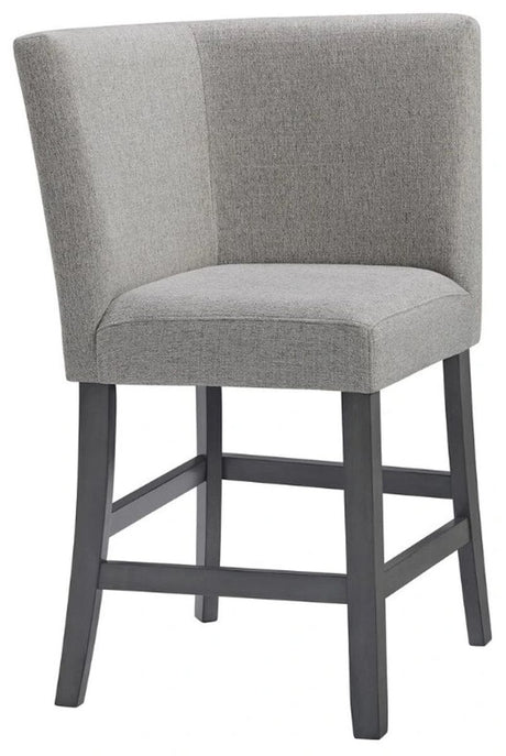 Elements International Seneca Counter Height Dining Corner Bench with Back in Grey image