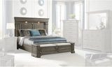 Elements International Kings Court King Storage Bed in Grey image
