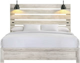 Elements International Fort Worth Queen Panel Bed in White