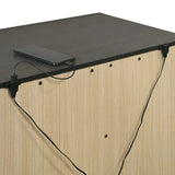 Elements International Sasha Nightstand in Charcoal