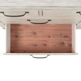 Elements International Scott Nightstand in White