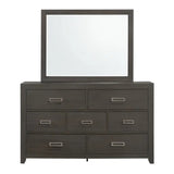 Elements International Sasha Mirror in Charcoal