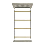 Elements International Ellen Twin Panel Bed in White EL700TB