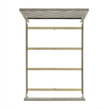 Elements International Ellen King Panel Bed in White