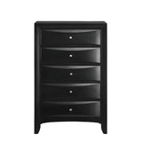 Elements International Emily 5 Drawer Chest in Black