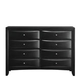 Elements International Emily 8 Drawer Dresser in Black EM800DR