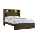 Elements International Hendricks Queen Music Bed in Brown Grey image