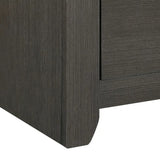 Elements International Sasha Nightstand in Charcoal
