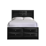 Elements International Emily King Storage Bed in Black