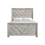 Elements International Ellen Queen Panel Bed in White