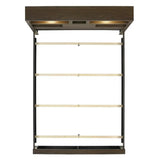 Elements International Hendricks King Music Bed in Brown Grey