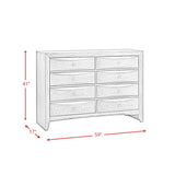 Elements International Emily 8 Drawer Dresser in Black EM800DR