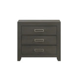 Elements International Sasha Nightstand in Charcoal