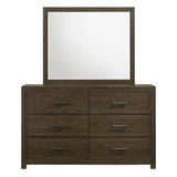 Elements International Hendricks Youth Dresser in Brown Grey