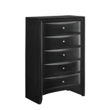 Elements International Emily 5 Drawer Chest in Black image