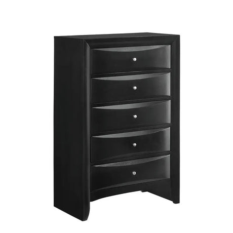 Elements International Emily 5 Drawer Chest in Black image