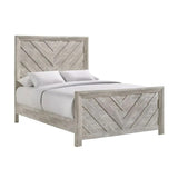 Elements International Ellen Full Panel Bed in White image