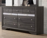 Galaxy Home Matrix 7 Drawer Dresser in Gray image
