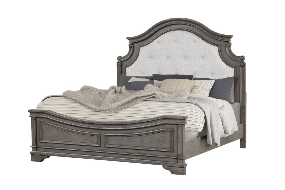 Galaxy Home Grace King Bed in Gray image