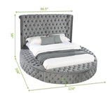 Galaxy Home Hazel King Bed in Gray