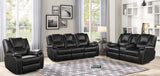 Galaxy Home Hong Kong Power Reclining Sofa in Black