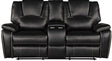 Galaxy Home Hong Kong Power Reclining Loveseat in Black image