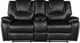 Galaxy Home Hong Kong Power Reclining Loveseat in Black image