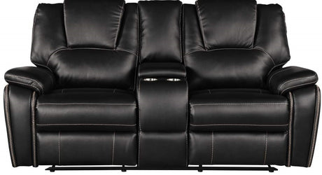 Galaxy Home Hong Kong Power Reclining Loveseat in Black image