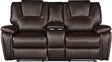 Galaxy Home Hong Kong Power Reclining Loveseat in Brown image