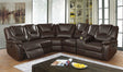Galaxy Home Hong Kong Power Reclining Sectional in Brown image