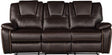 Galaxy Home Hong Kong Power Reclining Sofa in Brown image