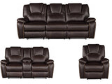 Galaxy Home Hong Kong Power Reclining Loveseat in Brown