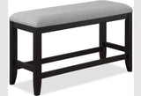 Crown Mark Furniture Frey Counter Height Bench in Dark Brown image