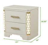 Galaxy Home Jasmine Nightstand in Beige