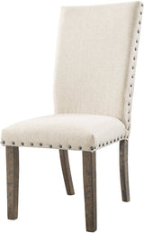 Elements International Jax Upholstered Side Chair (Set of 2) in Smokey Walnut image
