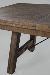 Elements International Jax Rectangular Dining Table in Smokey WalnutC