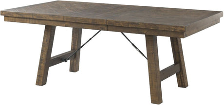 Elements International Jax Rectangular Dining Table in Smokey WalnutC image