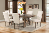 Elements International Jax Rectangular Dining Table in Smokey WalnutC