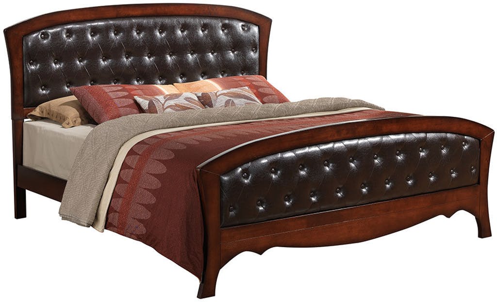 Elements International Jenny King Bed in Medium Espresso Lacquer image