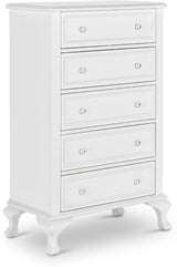 Elements International Jesse 5 Drawers Chest in White image