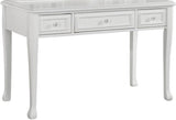 Elements International Jesse 3 Drawers Desk in White image