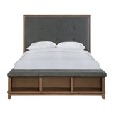 Elements International Jolene Queen Storage Bed in Grey image
