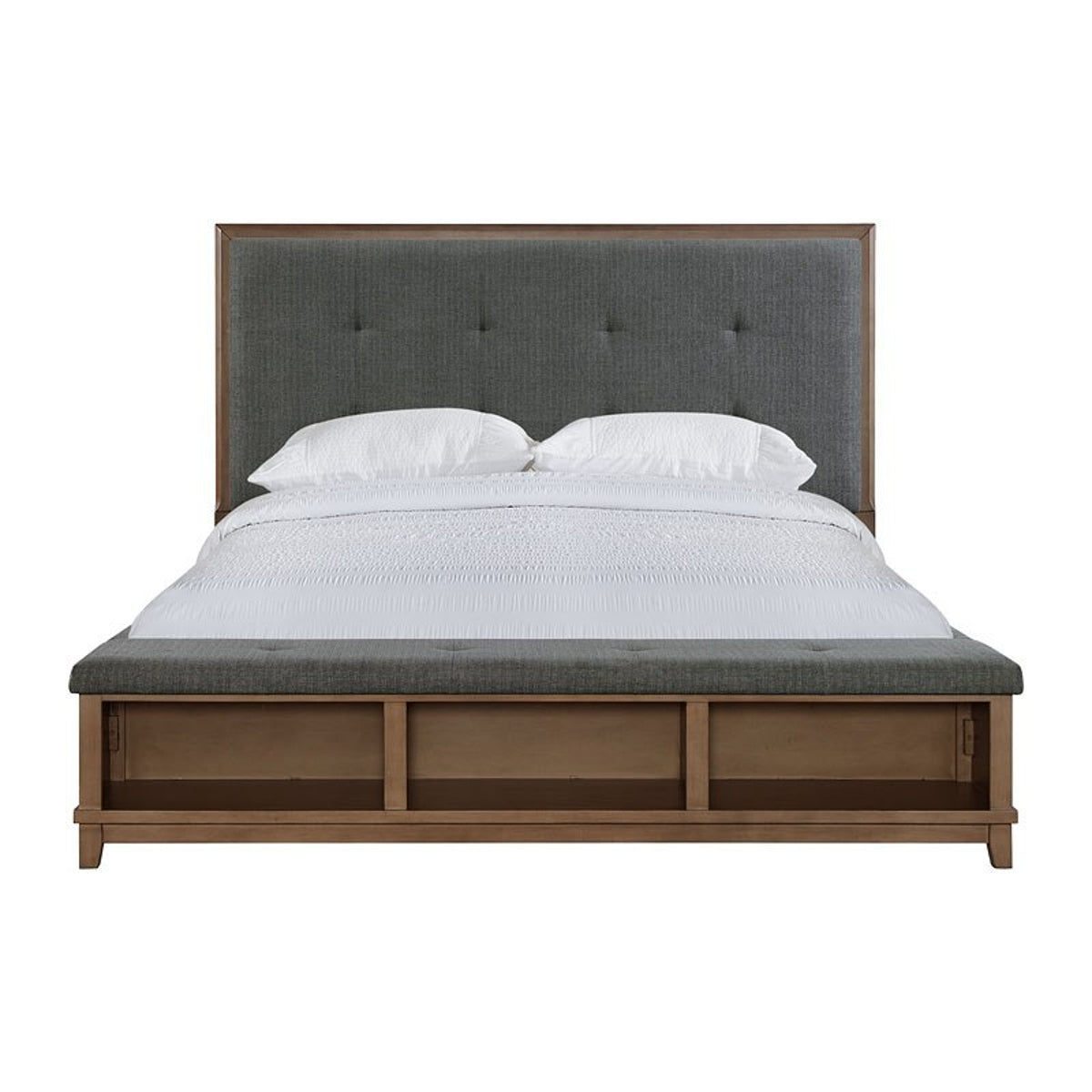 Elements International Jolene King Storage Bed in Grey image