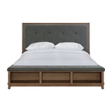 Elements International Jolene King Storage Bed in Grey image