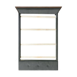 Elements International Jolene King Storage Bed in Grey