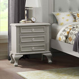 Elements International Jesse Youth Nightstand in Grey